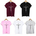 The Cross Printed T-shirt Women Short Sleeve Fashion Cotton Casual Summer Tops Jesus Clothes Plus Size - Luxeelegance